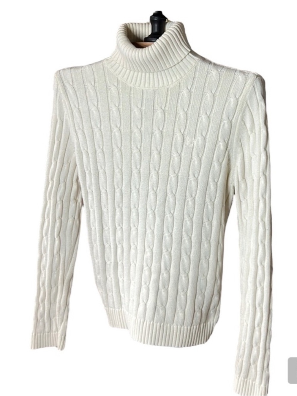 Vintage Ralph Lauren Knit Ribbed Chaps Classic turtleneck 90s sweater Fisherman